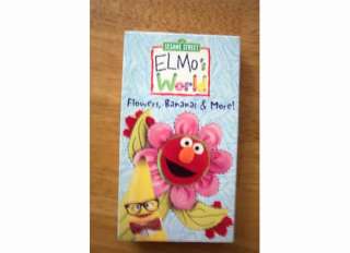 Sesame Street ELMOS WORLD FLOWERS, BANANAS VHS VIDEO 074645143538 