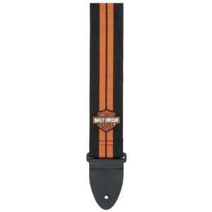   ® Poly Guitar Strap with Orange Racing Stripes Musical Instruments