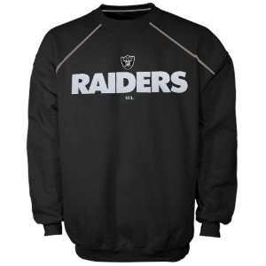  Oakland Raiders Black Max2 Crew Neck Sweatshirt: Sports 