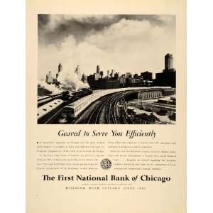  1939 Ad First National Bank Chicago Railway Locomotive 