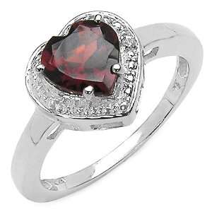   20 ct. t.w. Garnet and White Topaz Ring in Sterling Silver Jewelry