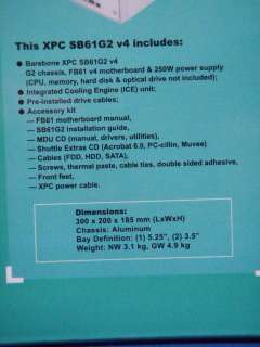 SHUTTLE XPC SB61G2 V4 INTEL P4 3.0E GHz NEW IN BOX NIB  