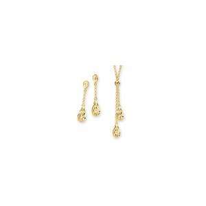   ZALES 10K Gold Teardrop Necklace and Earring Boxed Set sets Jewelry
