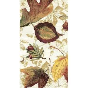   of 2 Autumn Toile 2 Paper Guest Towel Package, Gold: Kitchen & Dining