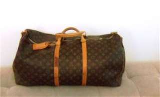 LOUIS VUITTON MONOGRAMED CANVAS TRAVEL BAG KEEPALL60 GENTLY PRE OWNED 