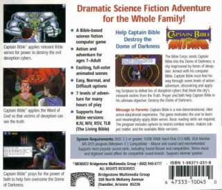   CD kids Christian based science fiction religion learning game!  