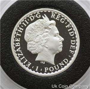 FINE SILVER 1/2 oz PROOF BRITANNIA ONE POUND COIN