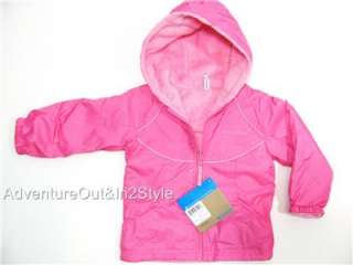 NEW Columbia Jacket Coat Fleece Toddler GIRLS 2T 3T 4T PINK Reversible 