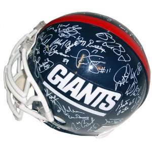 1986 New York Giants Team Signed White Helmet with 40 Signatures 