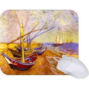 Rikki Knight Van Gogh Art Boats of Saintes Maries Mouse Pad Mousepad 