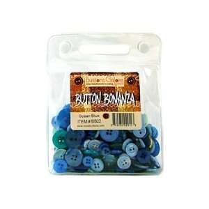  Buttons Galore Button Bonanza 8oz Ocean Blue: Arts, Crafts 