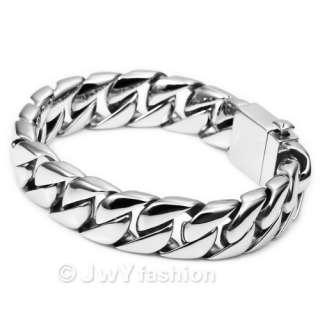 Huge HEAVY MEN Stainless Steel Bracelet Link Chain Cuff  