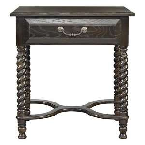    Beveled Top Oak Bedside Table and Nightstand Furniture & Decor