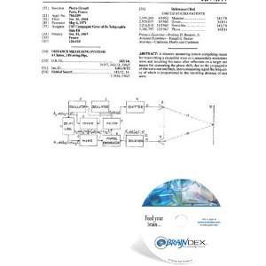   NEW Patent CD for DISTANCE MEASURING SYSTEMS 