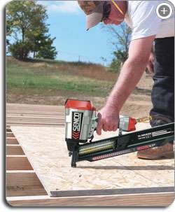 Use the framing nailer for a wide variety of home improvement jobs.