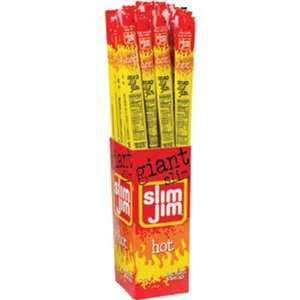 Slim Jim Giant Slim Hot   24 Pack: Grocery & Gourmet Food