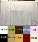 Voile Sheer Curtain 24 inch Tier and Swag Set Kitchen