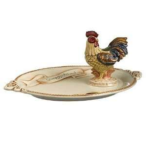  Cucina Italian Kitchen Appetizer Tray with Rooster by 