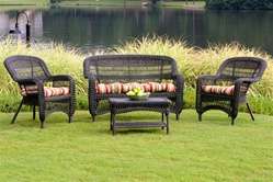 Tortuga Outdoor Wicker Patio Furniture  Portside 4 pc Seating Set 