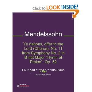   Sheet Music (Four part Mixed Chorus/Piano) Felix Mendelssohn Books