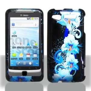  HTC G2 Merge (Verizon) Blue Flower Case Cover Protector 