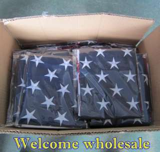 3x5 Ft American Flag Sewn Stripes EMBROIDERED STARS flag grommets 