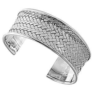  Sterling Silver Plain Bangle Bracelet: Jewelry