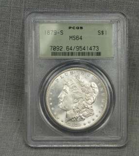 Stunning 1879 S Morgan Silver Dollar! PCGS Graded MS 64!  