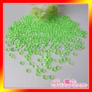 1000 Green Diamond Confetti 6.5mm 1CT Wedding Banquet Table Decoration 