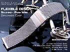 22mm Heavy Stainless Steel Mesh Watch Band Deployment Strap,5 length 