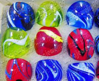 wholesale lot 24pcs colour dome murano glass rings #7 9  
