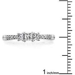 14k Gold 1/3ct TDW Princess Diamond Engagement Ring (H I, I1 I2 
