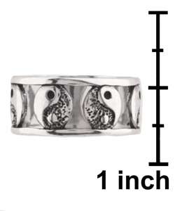 Sterling Silver Yin Yang Ring  