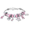 Stainless Steel Pink Crystal Breast Cancer Awareness Bracelet Today 