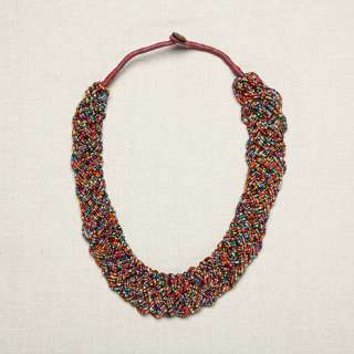 Glass Multi strand Multi colored Beaded Necklace (India)  Overstock 