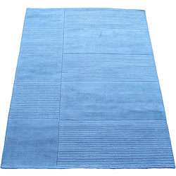 Indo Tufted Light Blue Rug (66 x 9)  Overstock