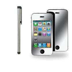 Deluxe Apple iPhone 4/ 4S Mirror Screen Protector/ Silver Stylus 