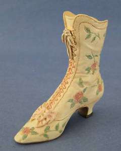 Victorian Wedding Boot Just Right Shoe Figurine Roses  