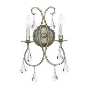  Crystorama Lighting Group 5012 OS CL MWP Old Silver / Hand 