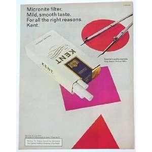    1972 Kent Cigarette Compass Print Ad (2837)