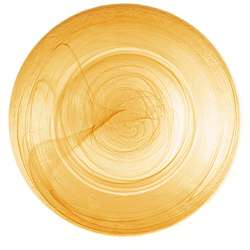 ARDA GLASS Allure Alabaster White/Amber Set of 4 Charger Plates 