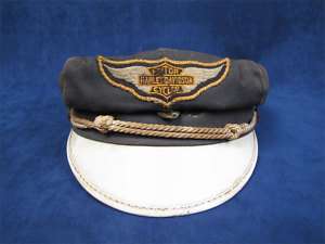 Vintage Harley Davidson Brando Hat With Enamel AMA Pin  