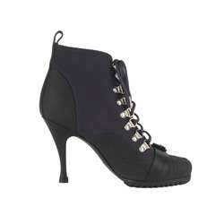Balenciaga Womens Navy Canvas Ankle Boots  Overstock