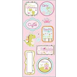   Upon A Time Chipboard Stickers Sheet (12 x 4.75)  