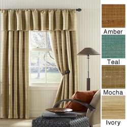 Shantung Faux Silk 108 inch Curtain Panel Pair  Overstock