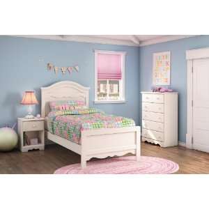   Summer Breeze Twin 3 Piece Bedroom Set in White Wash