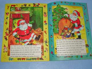 Vintage 1938 & 1966 Twas the Night Before Christmas Picture Books 