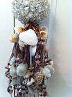   BEADS AND SHELLS DRAPERY TIE BACK BEACH COTTAGE FURNITURE ADORNMENT