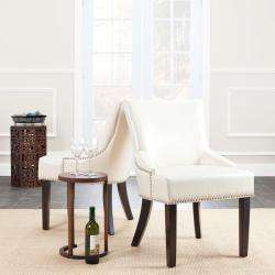Loire Cream Leather Nailhead Dining Chairs (Set of 2)  Overstock