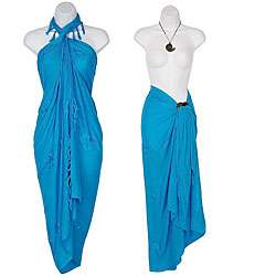 Womens Embroidered Turquoise Sarong (Indonesia)  